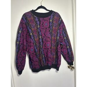 Top notch Men's Vintage Sweater Maximilist Street wear Oversized Bohemian 3X